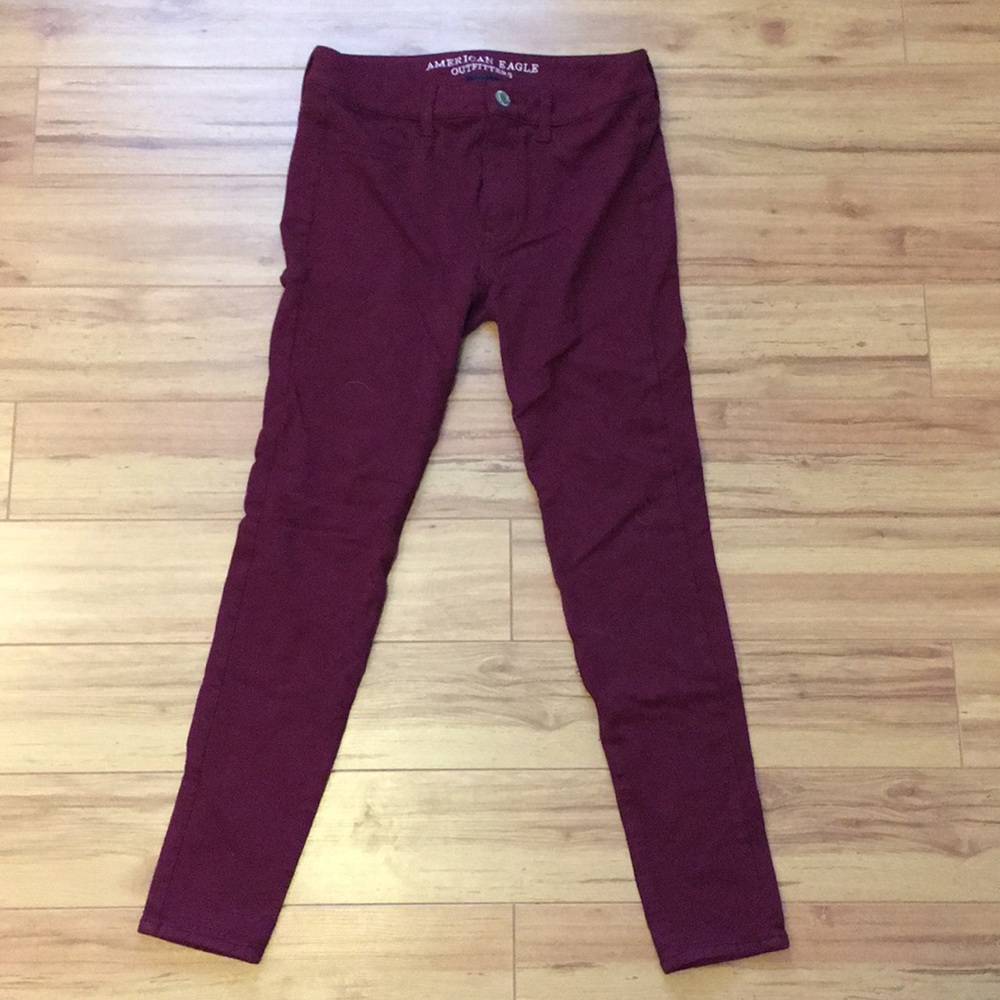American Eagle maroon Jeggings